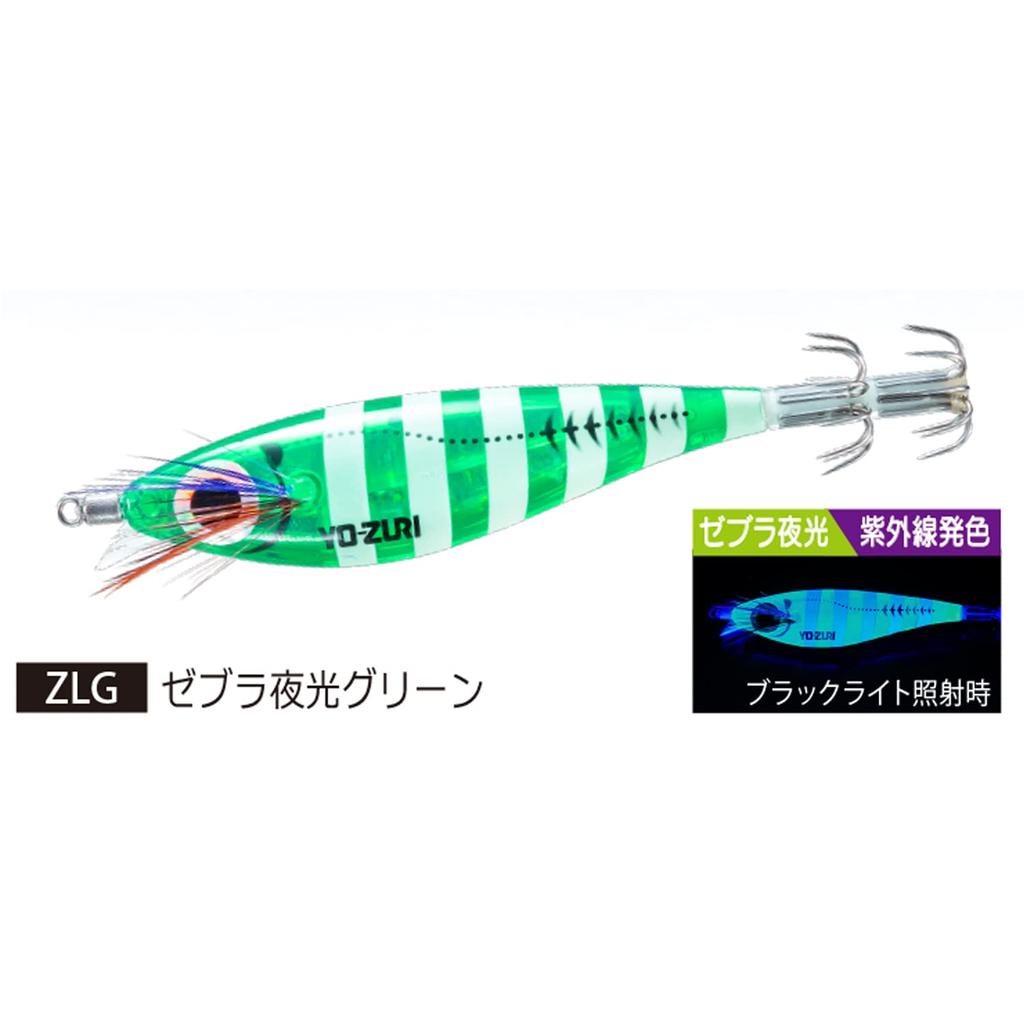 DUEL Ultra 3D Laser DX M2 Squid Zebra for Squid Fishing YO-ZURI Jig, 105mm, Green,