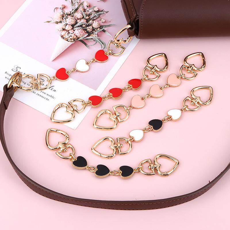 Bag Extension Chain Crossbody Heart-Shape Chain Strap Handbag Diy Hanging Buckle