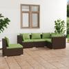 Day and Night - Day and Night 5-piece Garden Sofa Set and Brown Synthetic Rattan Cushions