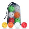 6pcs Balanced Pickle Balls with Bag 26 Holes Competition Ball Portable Pickleball Balls Indoor