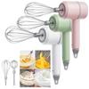 20W Electric Hand Baking Mixer Wireless Stainless Steel Egg Beater Mini Electric Whisk Mixer Household Handheld Whisk Stand Cake