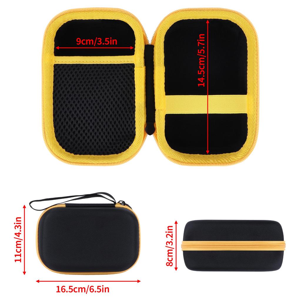 Peyyargo Чехол для хранения, совместимый с мультиметрами Fluke 101/106/107, карманного размера (Черный + Желтый)
