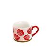 Creative Design Personality Single Mug Festive Space-saving Flower Ceramic Drinking Cup with Hand Mug Girl Couple Gift Water Cup Space-saving Gift