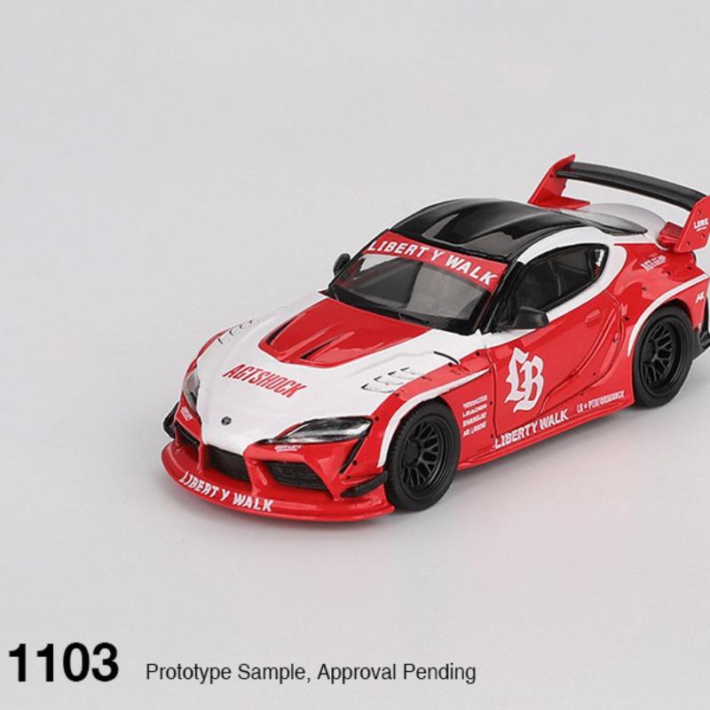 MINI GT 1:64 # 1103 Toyota GR Supra alloy die-casting car model as a desktop decoration gift for collectors