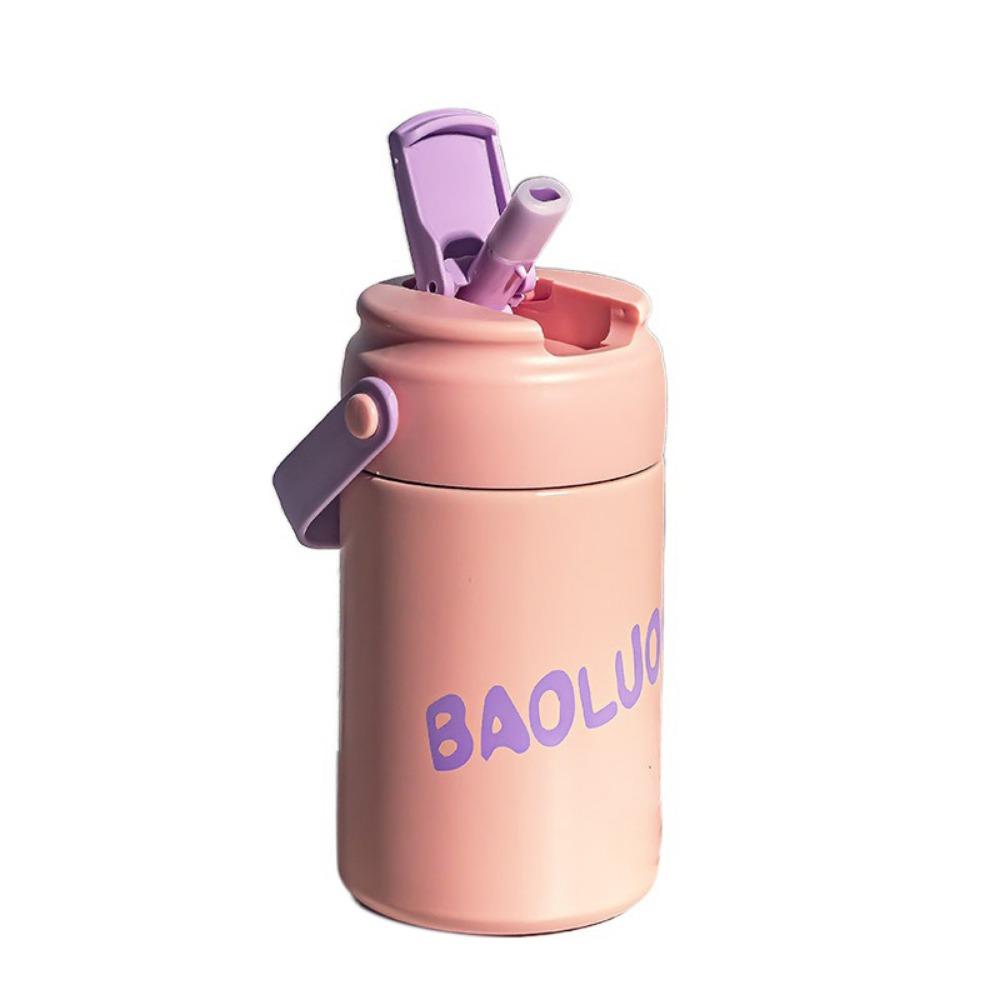 Кружки с соломинкой большой вместимости, с термоизоляцией, ручная термоизолированная бутылка для воды, модный термос, для девочек