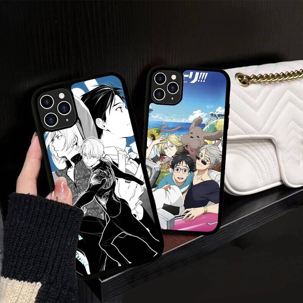 Спортивное аниме YURI ON ICE BL Для IPhone 17 16 15 14 13 Pro 12 11 Pro Max Жесткие чехлы для телефона из ПК+ТПУ Задняя крышка