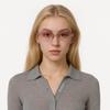Miu Miu Gradient Design Oval Sunglasses Unisex sunglasses Gold SMUA54_EZVN_FE70O_C_051