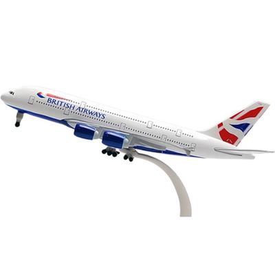 Модель самолета British Airways A380, литая, 20 см