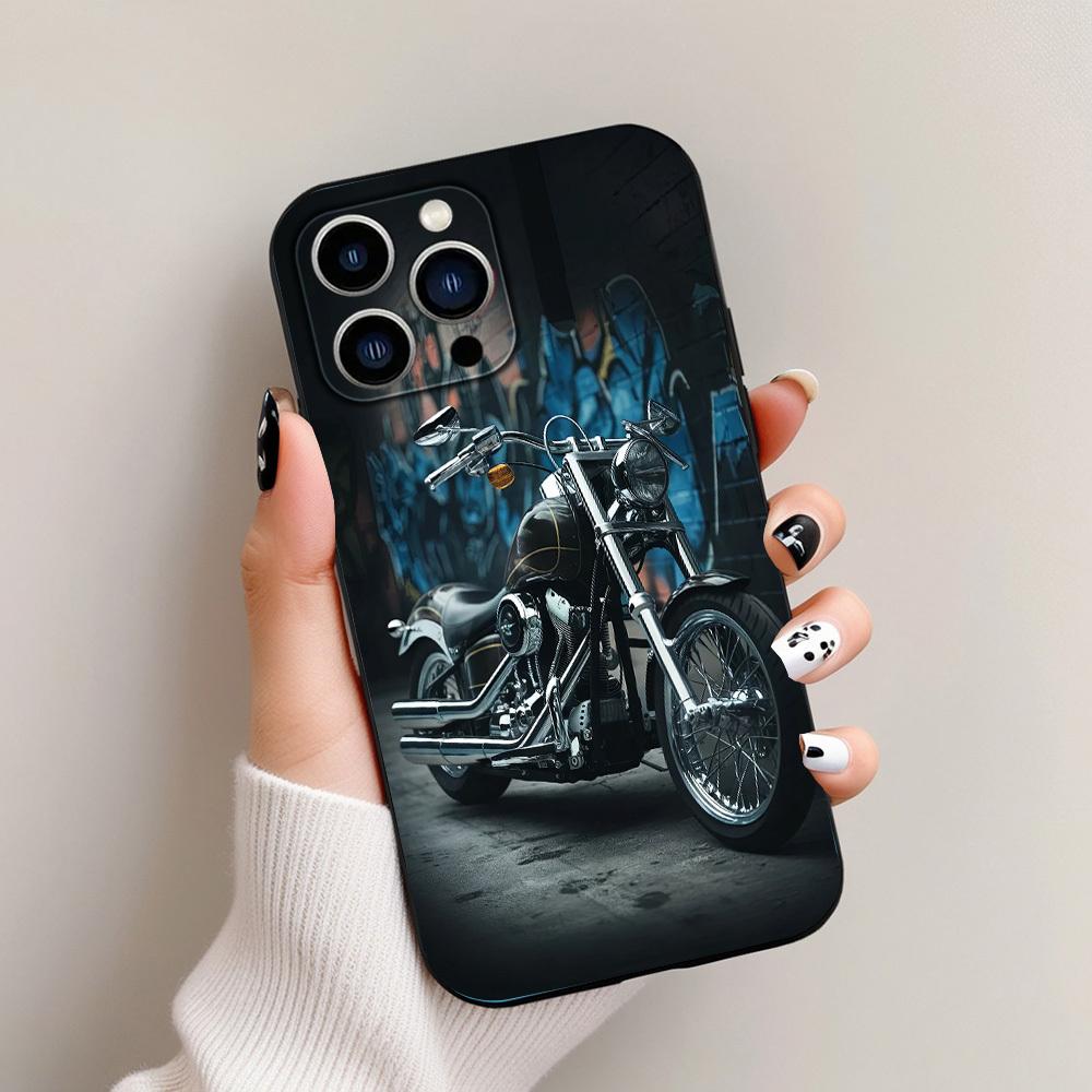 Retro vintage motorcycle phone case suitable for iPhone 17 16 15 14 13 12 11 Pro/Max/Plus anti drop and shockproof back cover