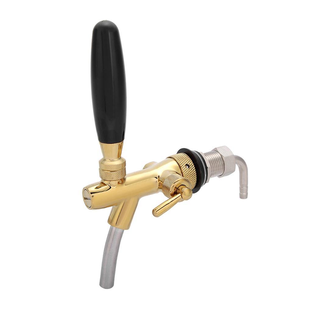 G5/8 Chrome Plating Stainless Steel Adjustable Beer Dispenser Tap Faucet  for Home Bar(Gold)