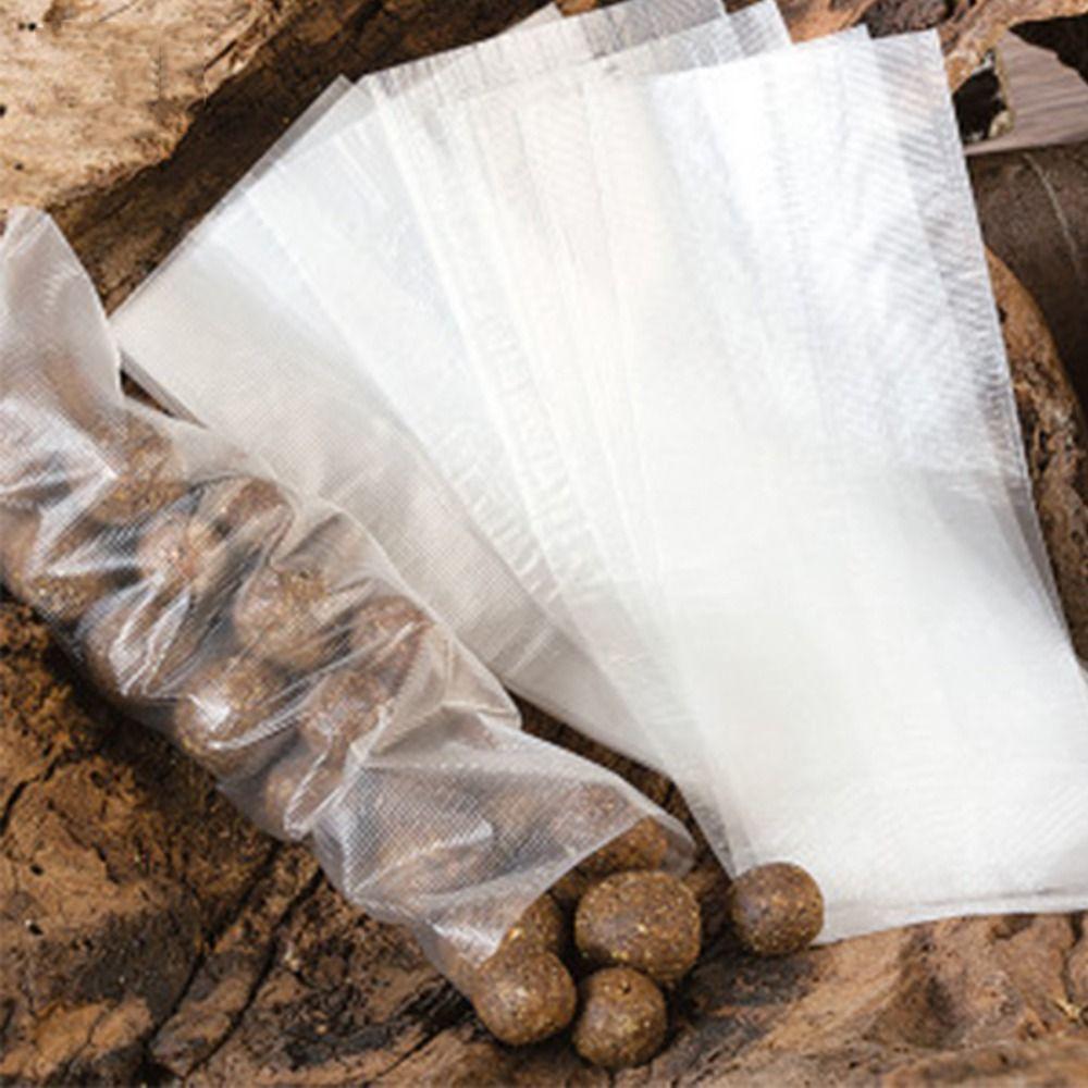 100PCS Embosssed Film Carp Fishing Bait Bag PVA Water Soluble Sack Water-soluble Bag  Carp Fishing