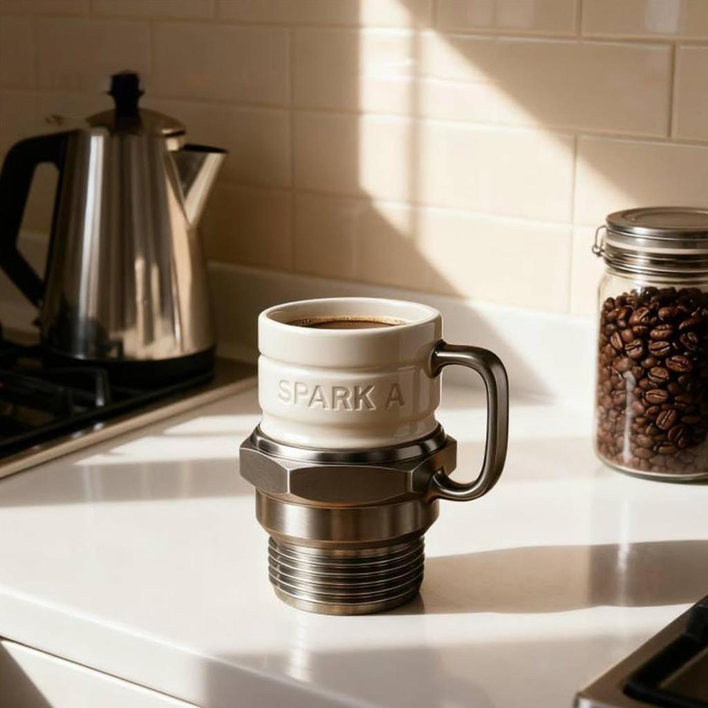 Industrial Coffee Cup Novelty Auto-Themed Drinkware Automotive Themed Coffee Mug Unique Gifts for Car Fans