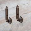 2 шт. Настенные крючки в деревенском стиле, костыль от железной дороги, декор для комнаты хобби, подвесное хранение, крючки для сарая для инструментов, железнодорожный декор, деревянные поделки