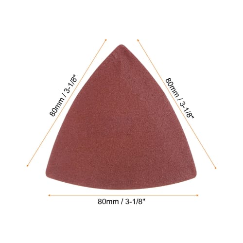 uxcell Triangular Hook and Ring Sandpaper, 150, 180, 240, 320, 400, and 600 Grits, 3-1/8" Aluminum Oxide Sanding Pad, Mouse Detail Sander Paper, Multi