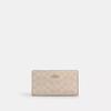 Slim Zip Wallet In Signature Canvas Gold Sand Chalk