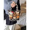 Hello Kitty Cartoon Shoulder Bag With Plush Material For Daily Use And Casual Outfits