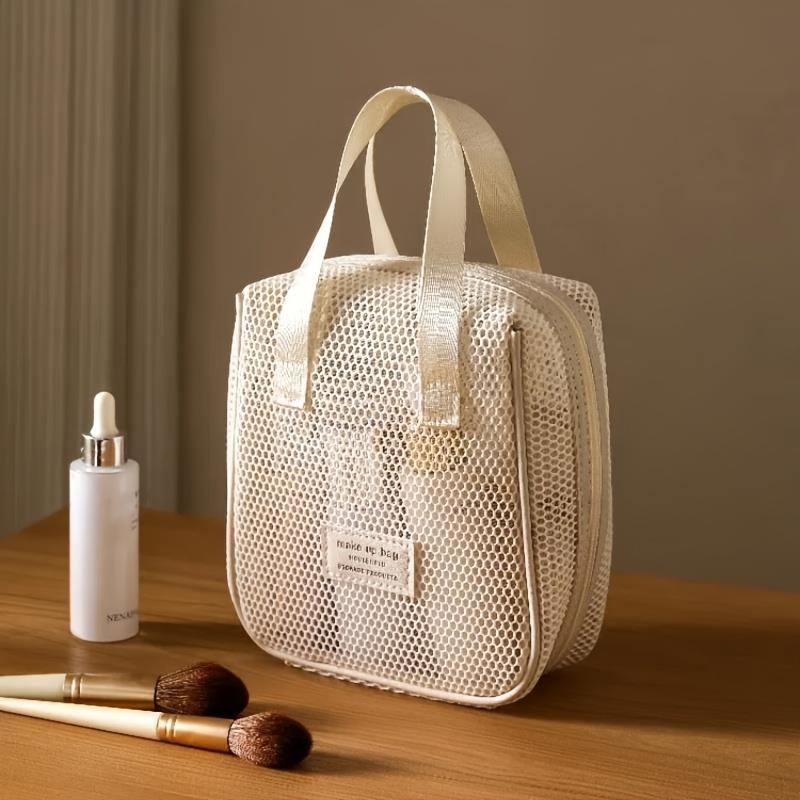1 шт. Шикарная сетчатая косметичка с несколькими отделениями Дышащий, легкий дорожный органайзер для женщин, Портативная сумка-тоут для душа на молнии