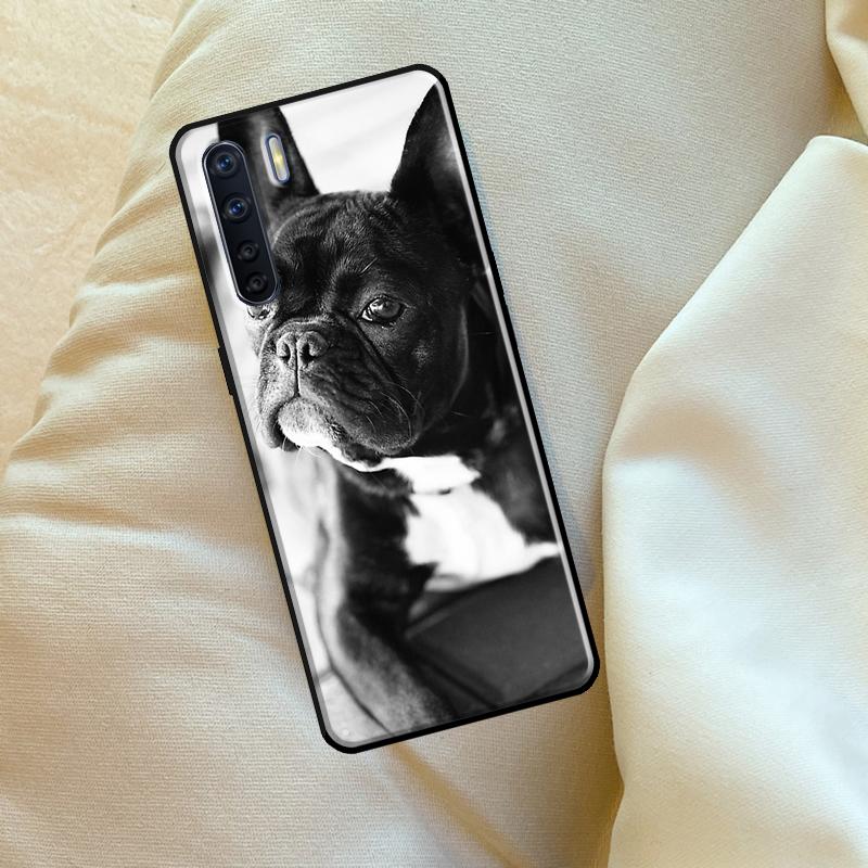 French Bulldog Case For Oppo A96 A76 A16 A18 A38 A58 A78 A98 A74 A94 A54 A80 A60 A40 A15 A17 A57 A5 A6 Pro