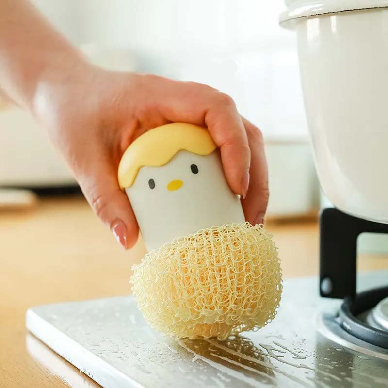 Яичная скорлупа Куриное волокно Чистка Щетки для мытья кастрюль Щетка для мытья мисок Кухонная щетка для мытья посуды Чистящее средство для мисок Губка для мытья 4 сменные насадки для щеток