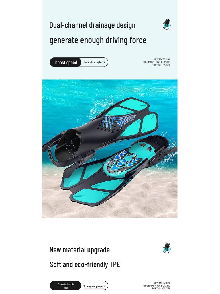 Регулируемые ласты для дайвинга и плавания для взрослых - Лягушачьи ласты и ласты русалки