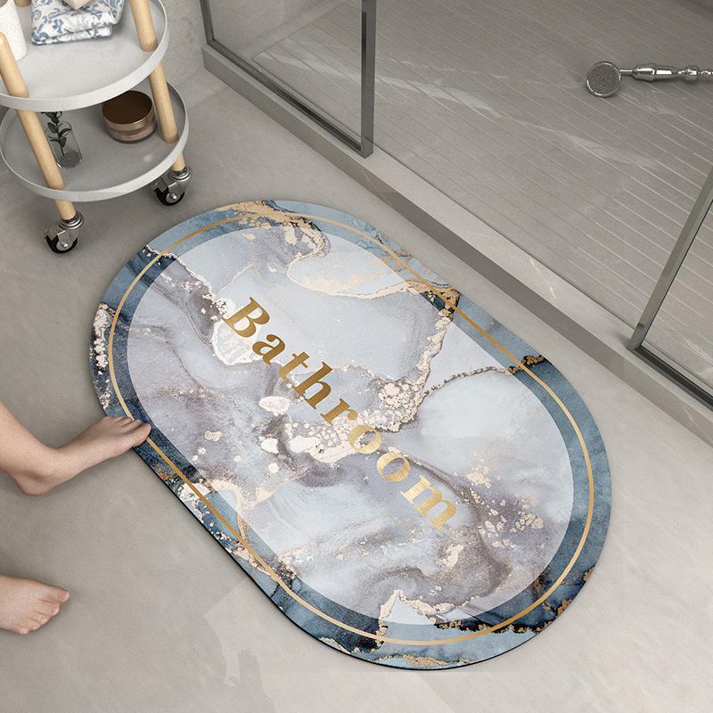 Коврик для впитывания диатомовой грязи, коврик для туалетной двери, мягкий коврик из диатомовой земли, нескользящий коврик для ванной комнаты, коврик для туалета в ванной