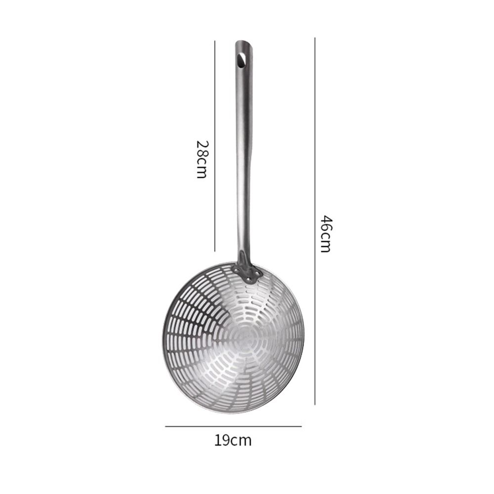 Stainless Steel Colander Long Handle Oil Frying Kitchen Fried Food Net Sieve Tool Spoon Leaky Spoon Household Cooking Tool