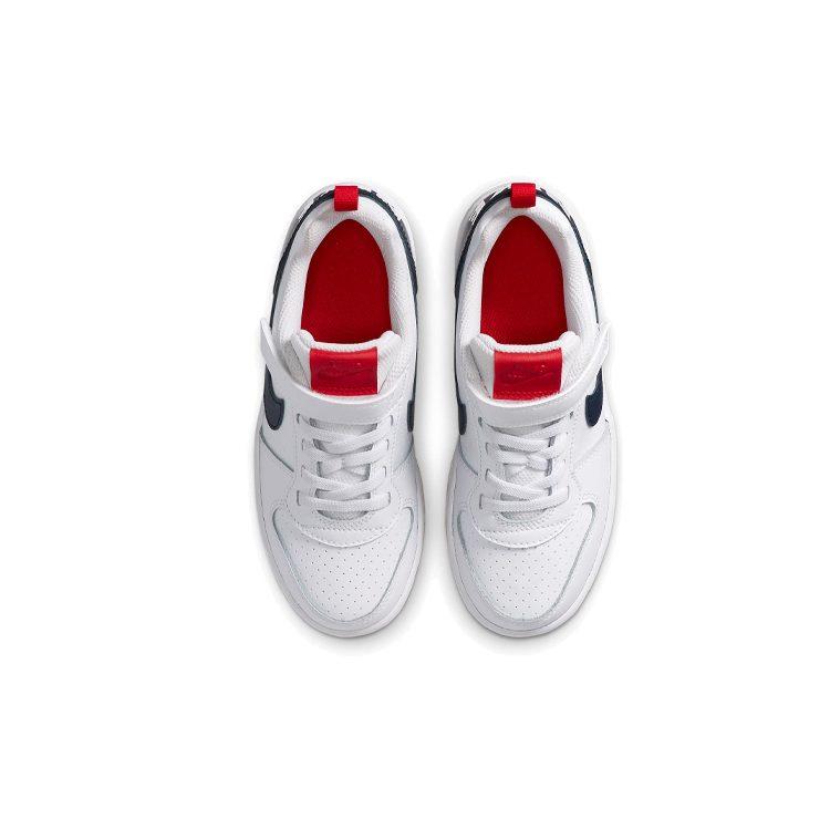 Nike Court Borough Low Устойчивые к скольжению Устойчивые к истиранию Баланс Низкие кеды для скейтбординга Белый Красный Синий 870025-105