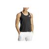 Adidas Adizero Promo Running Singlet Striped Logo Print Quick-Dry Sports Жилет Мужской Топ Черный IL1495