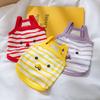 Dog Spring Summer Funny Cute Clown Bear Striped Suspender Thin Small Dog Cat Pet Teddy Dog Clothes