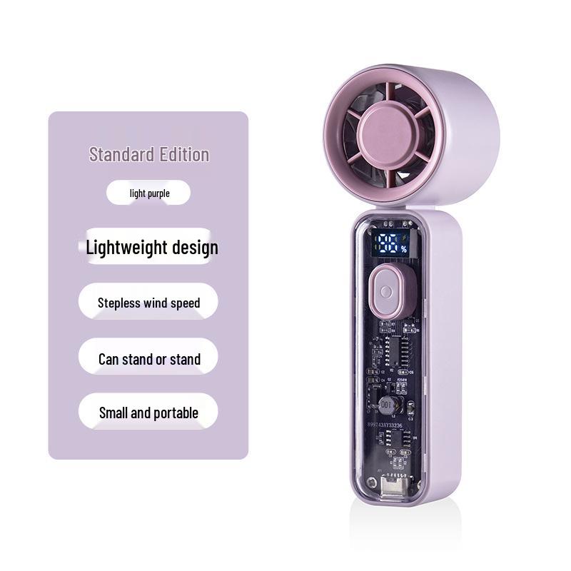 2026 Handheld Mini Cooling Fan: 100-Speed High-Power Portable Turbine for Outdoor Use.