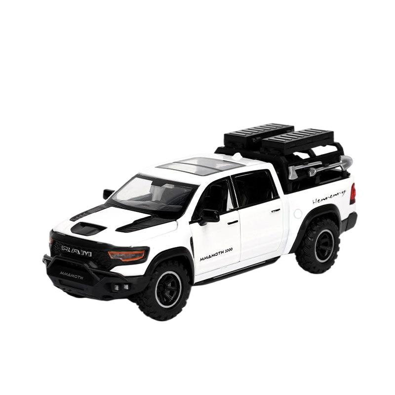 1/32 Dodge RAM MAMMOTH пикап игрушечная машинка миниатюрная литая металлическая модель внедорожника инерционный механизм со звуком и светом коллекция подарок мальчику