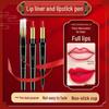 Двусторонний карандаш для губной помады и карандаш для губ: Стойкий матовый карандаш для губ, двухсторонний дизайн, макияж, устойчивый к выцветанию.
