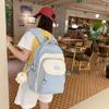 Blocked Color Simple Letter Rabbit Ear Decoration Student Backpack Casual