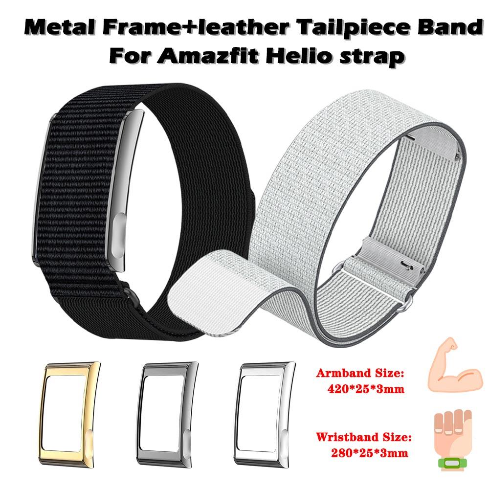 Metal Frame+nylon Band for Amazfit Helio Strap Wristband/armband Biceps Sports Replacement Accessories for Amazfit Helio Strap