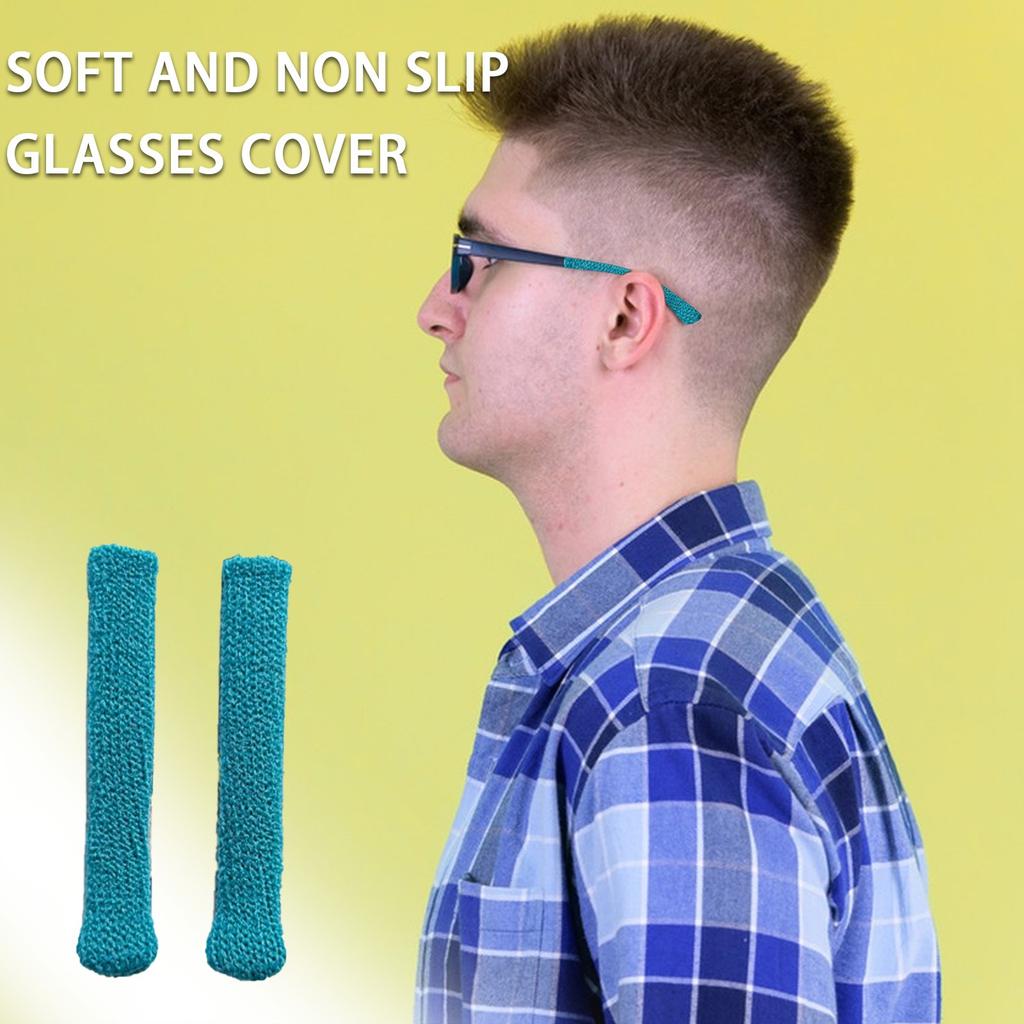 Амбушюры для очков, мягкий трикотажный хлопок, чехлы для ножек очков, накладки на дужки очков, нескользящие