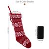 48CM Snowflake Knitted Christmas Socks Large Size Xmas Tree Ornaments  Christmas Decor