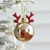 Christmas Antlers Deer Tree Pendants Hanging Balls Ornaments Xmas Decorations Ceiling Cute Deer Head Party Supplies Gifts