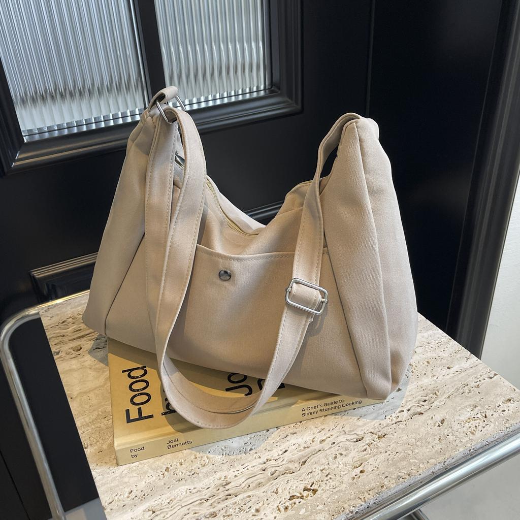 Large Capacity Canvas Tote Bag, Summer Crossbody New All-in-one Leisure College Student Class Bag