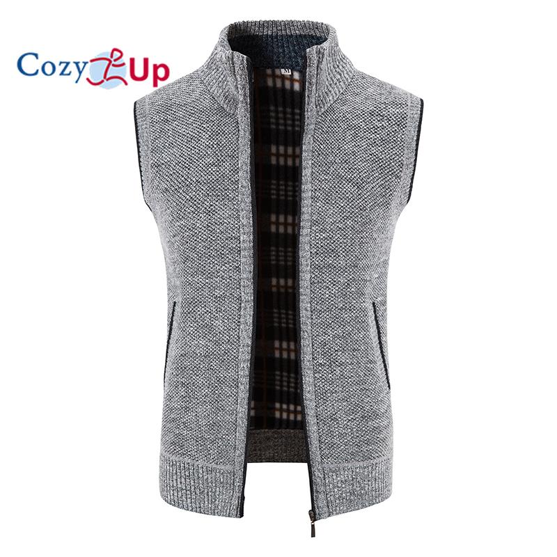 Cozy Up мужской бархатный утолщенный жилет с воротником-стойкой, куртка, свитер, пальто, кардиган