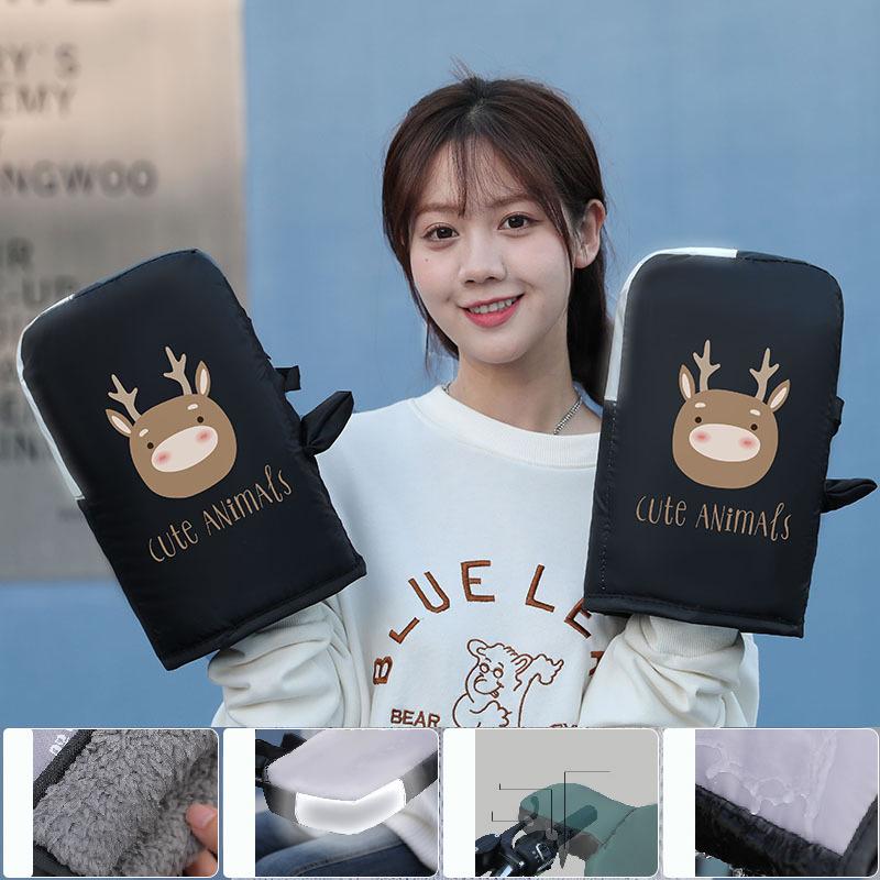 Motorcycle Scooter Handlebar Grip Gloves Muffs Winter Cycling Waterproof Windproof Bikecycle Handlebar Gloves Moto Accessories