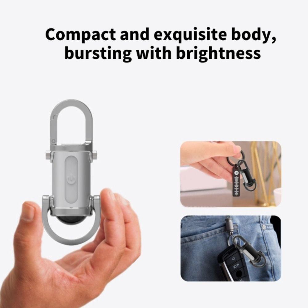 Pocket Sized Work Light Keychain LED Key Chain Tool Portable Flashlight Keyring Camping