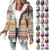 Women's Coat Casual And Fashionable Composite Thick And Warm Printed Hooded Jacket