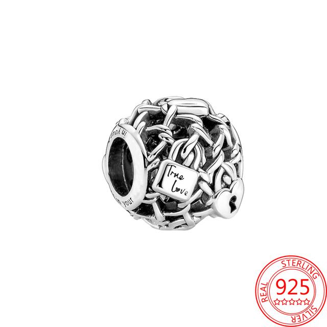 Новые подвески-замки и ключи из стерлингового серебра 925 пробы, подходят для браслета 925 пробы, для женщин, изящные ювелирные изделия своими руками, подарок