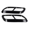 2PCS 4?Out Exhaust Tip Trim Tail Throat Frame Quad Outlet Glossy Black Replacement for Cadillac CT5