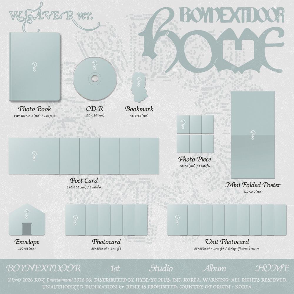 [Предзаказ] BOYNEXTDOOR HOME Kpop Альбом CD Фотокарточка Официальная Случайная Версия