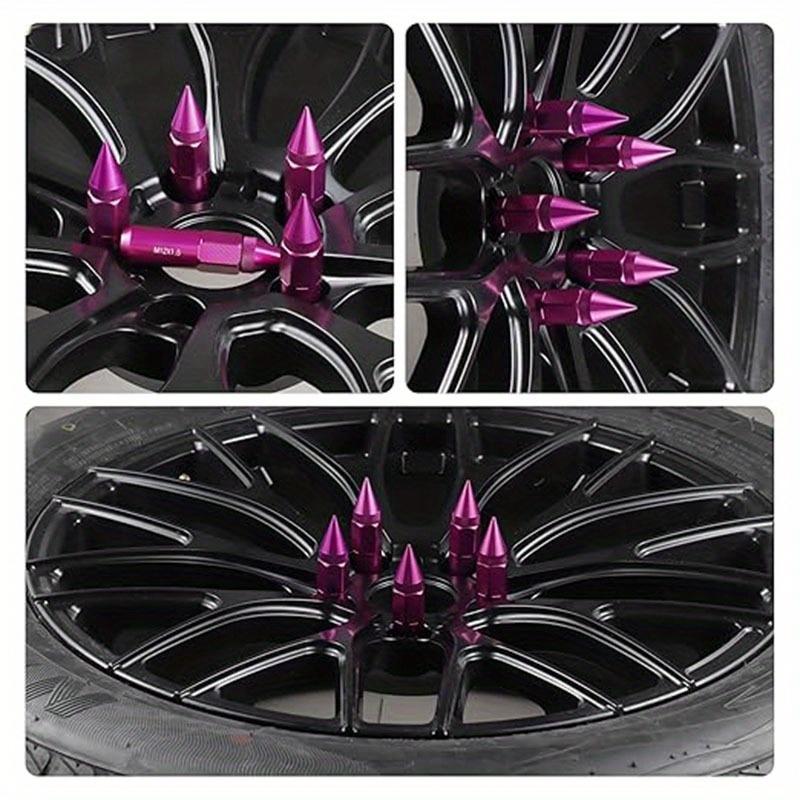 20Pcs M12X1.25 Spiked Aluminium 60MM Extended Tuner Wheels Rims Lug Nuts Racing