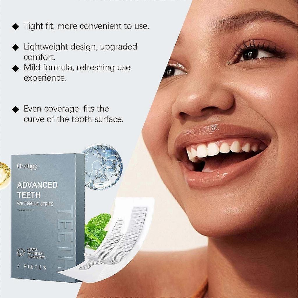 Brighten Your Smile Daily with Gentle Enamel-Protecting Teeth Whitening Patches 7 Easy-to-Use, Comfortable, Fresh-Tasting Strips for a Brighter, Fres