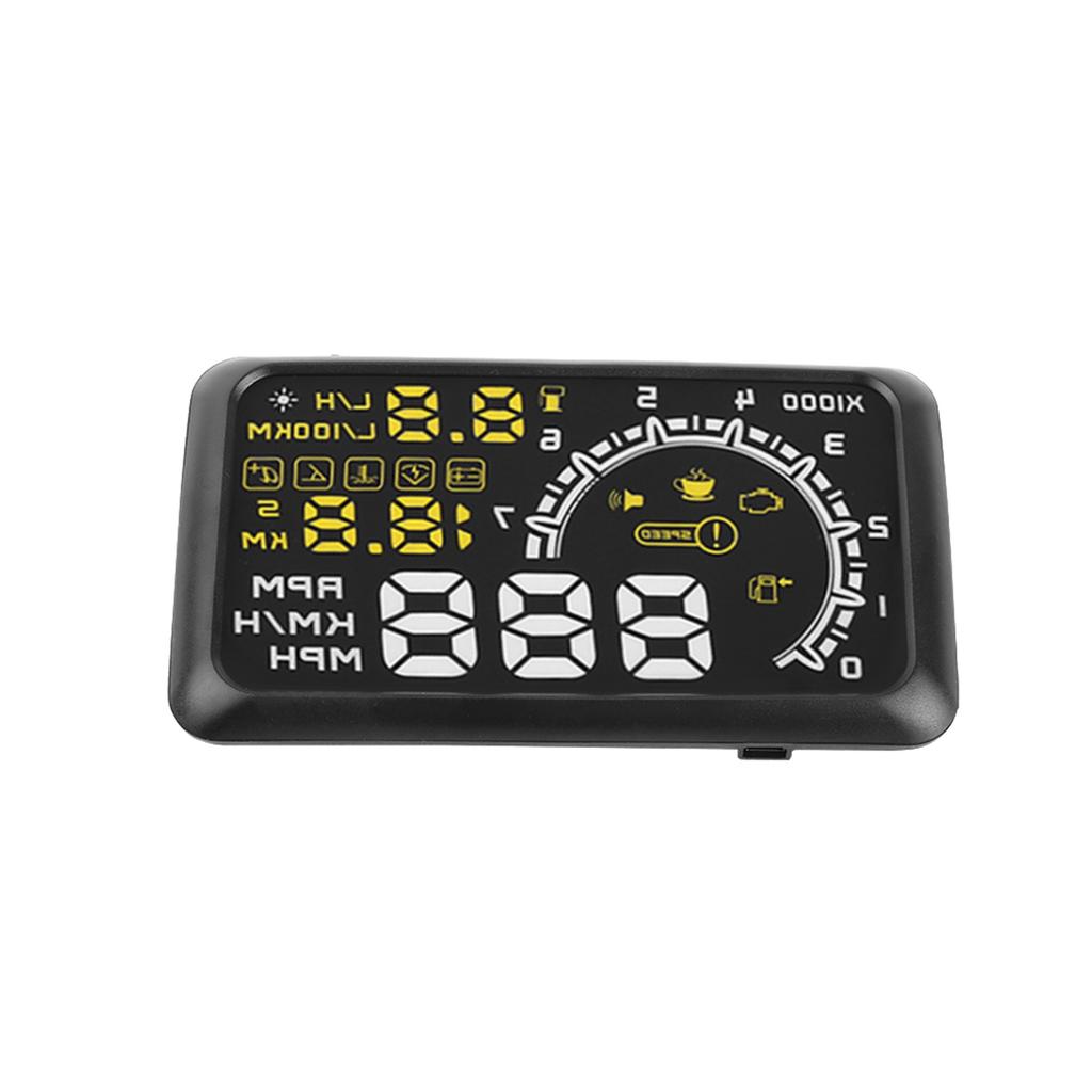 Проекционный дисплей 5.5   Экран Автомобильный HUD Интерфейс OBDII Предупреждение о топливе и превышении скорости