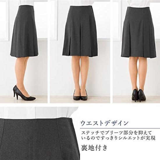 Юбка сшита на заказ в складку, классный размер, черный [Add Rouge] женский костюм, рукав 3/4, комплект из 2 предметов, костюм, куртка, юбка, можно стирать, бизнес, весна/лето [j5004],