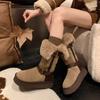 Thick-soled Snow Boots, Women's New Winter Long Fleece, Thickened Warm High Boots, Thickened High Cotton Shoes